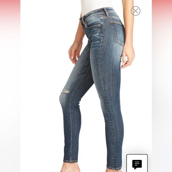 VIGOSS Jagger Mid Rise Distressed Skinny Jeans Indigo 18W nwt Stitch Fix - Picture 3 of 9